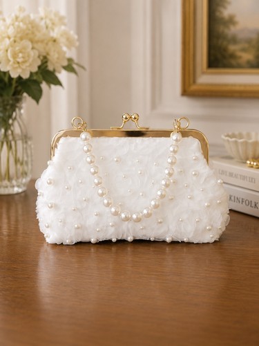 White ladies pearl - white, clutch