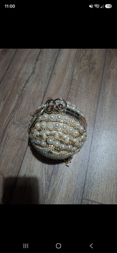 Womens gold clutch bag ladies - gold,