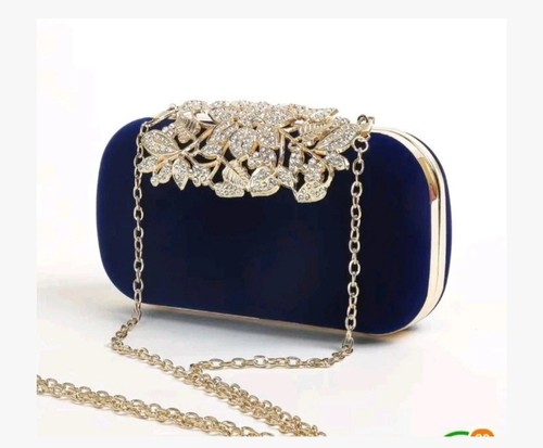 Blue clutch bag - , ladies