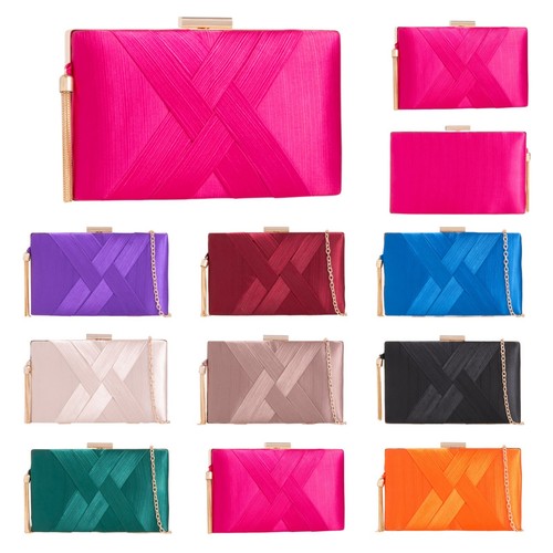 Women satin clutch bag - satin,