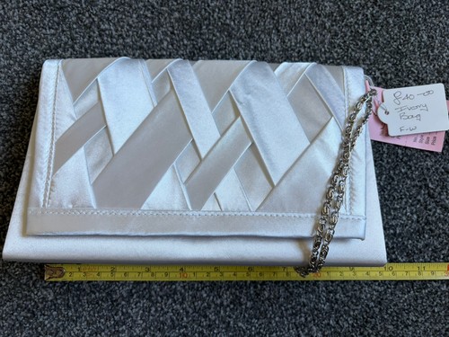Ladies pleated satin clutch - satin,