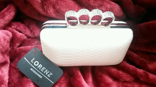 Bnwt ivory clutch - bag, pu