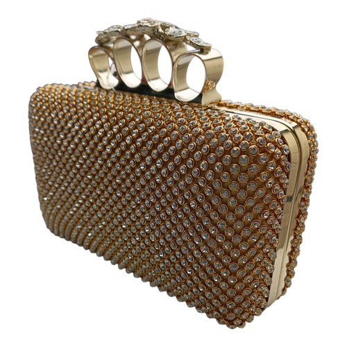 Gold flower knuckle diamante - knuckle,
