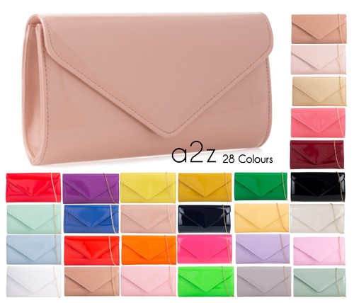 Women patent leather clutch - ,