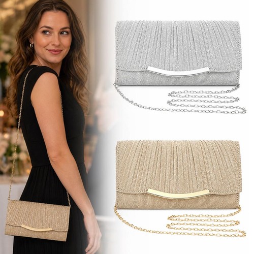 Glitter shimmer evening clutch - glitter,