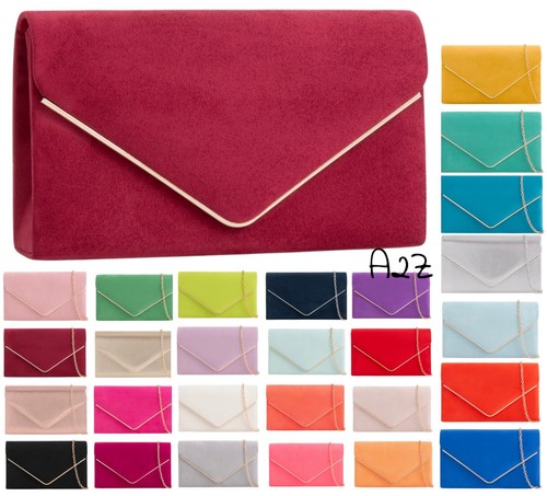 Womens faux suede envelope - suede,