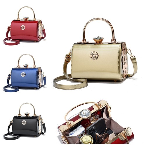 Women vintage patent box - women's,