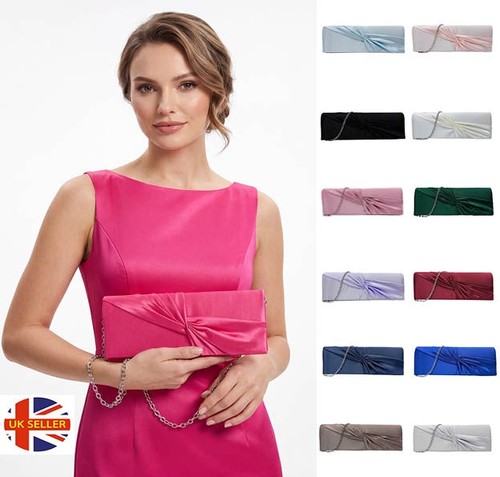 Women satin pleated clutch - women,