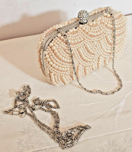 Elegant pearl beaded evening - elegant,