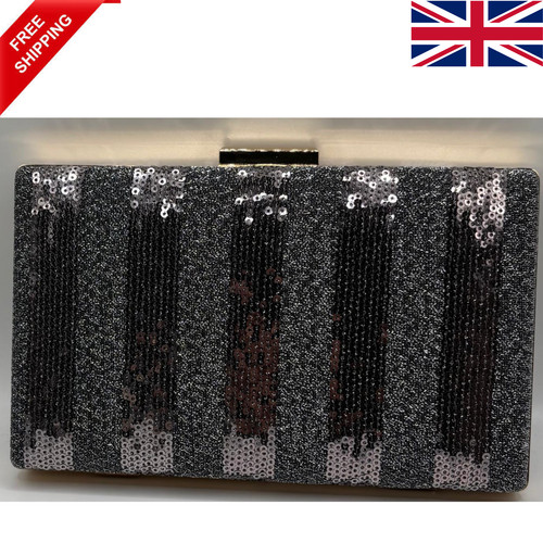 Black silver sequin - &,