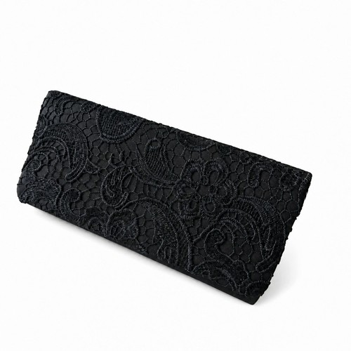 Ladies black floral lace - black,