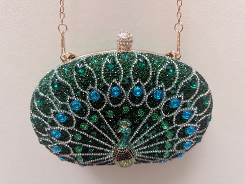 Green crystal peacock evening - green,