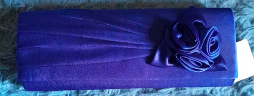 Women clutch bag blue - bag,