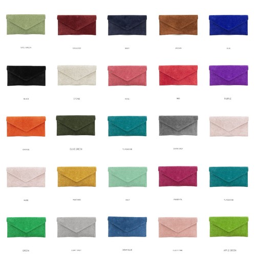 Real suede leather envelope - suede,