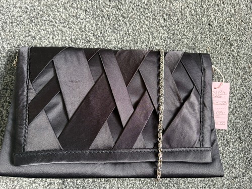 Ladies pleated satin clutch - pleated,