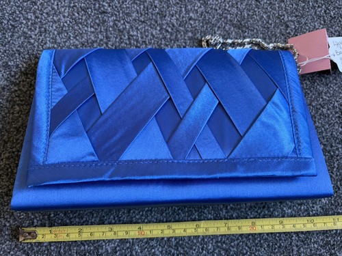 Ladies pleated satin - satin, clutch