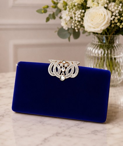 Blue clutch bag ladies - blue,