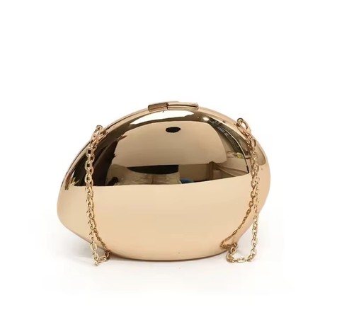 Gold shell evening clutch bag - evening,
