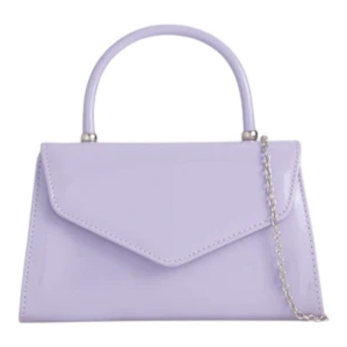 Ladies plain patent clutch - ladies,